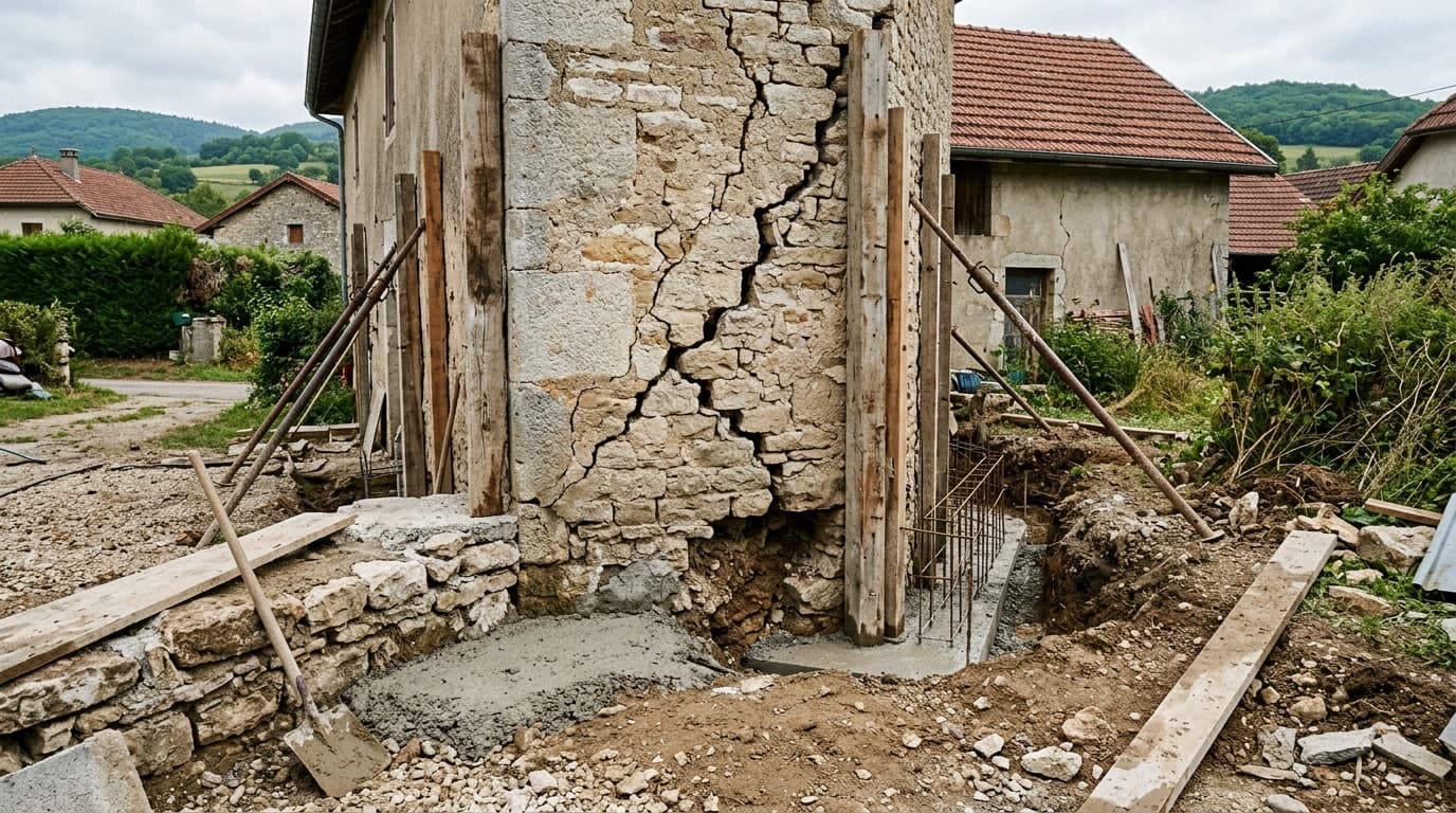 Fissures sur maison ancienne en Haut-Bugey : étude de cas