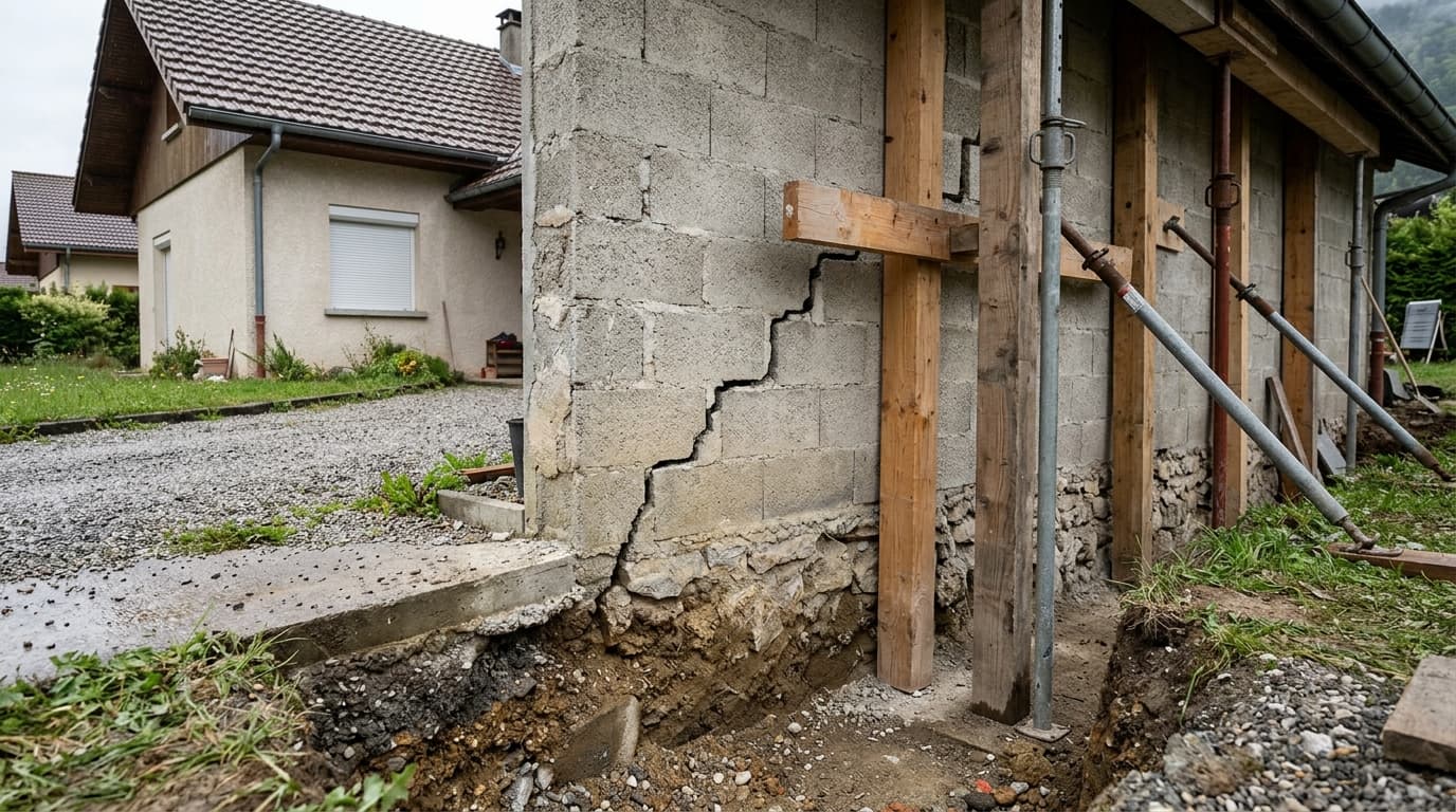 Fissures et mouvements de sol en Vallée de l'Arve : diagnostic du gros œuvre