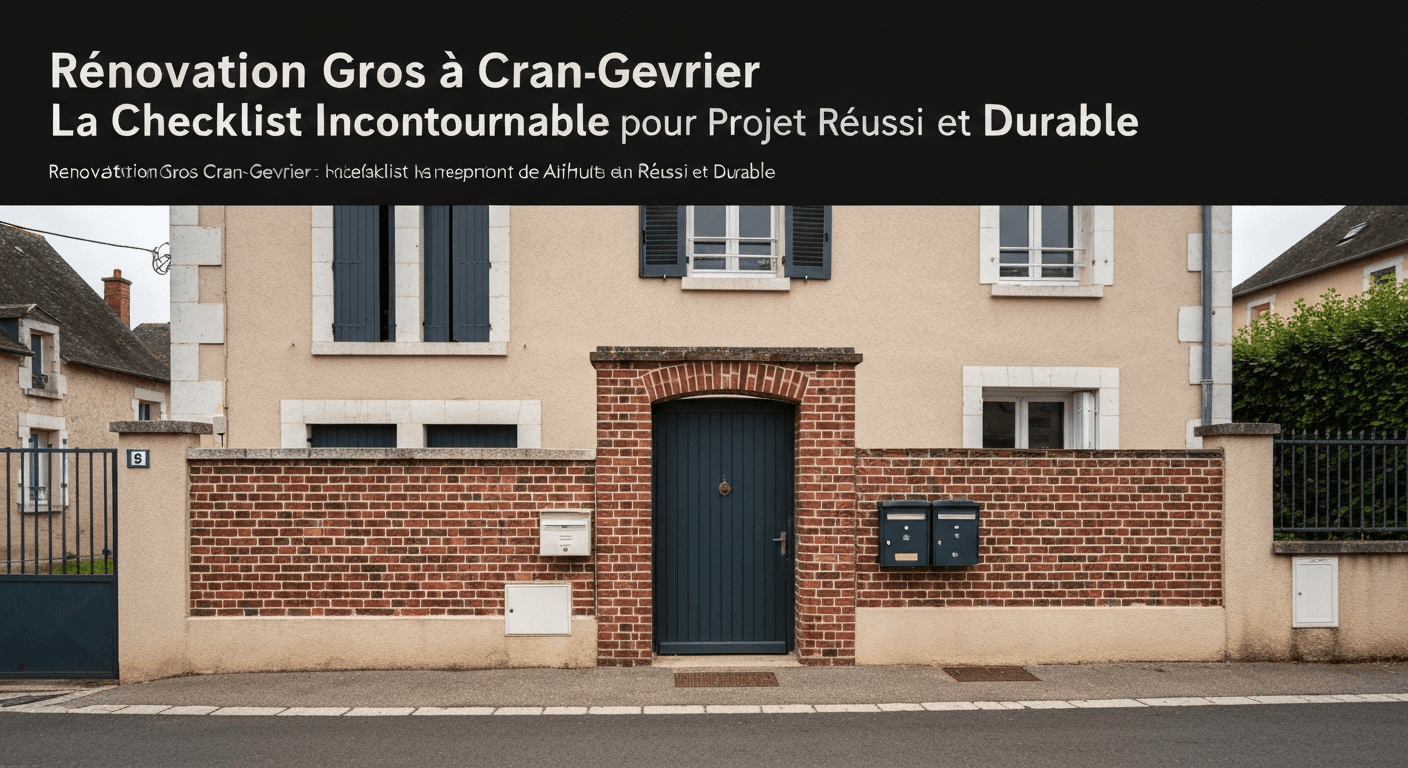 Gros Œuvre à Cran-Gevrier : Votre Checklist Rénovation Anti-Erreurs pour un Projet Solide