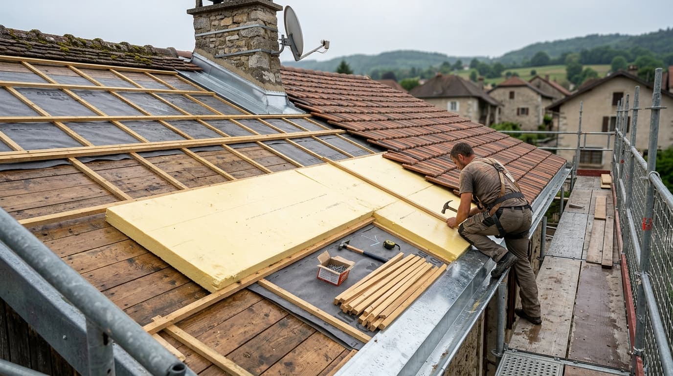Rénovation de toiture par sarking à Prévessin-Moëns : étude de cas