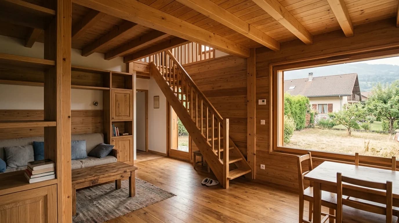 Rénover un chalet à Cluses : aménagement bois