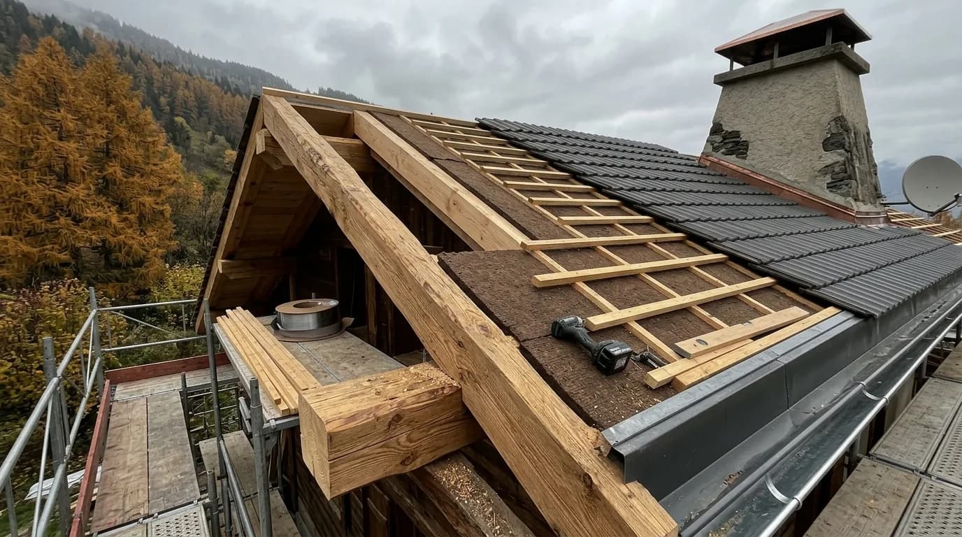 Rénover la charpente d'un chalet dans le Chablais