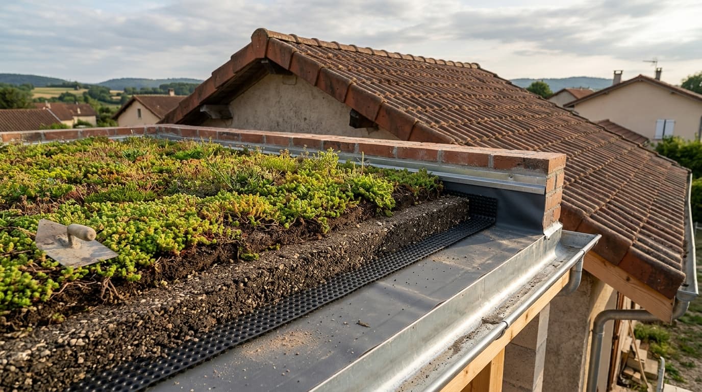 Toiture végétalisée : checklist technique d'été dans le Bugey