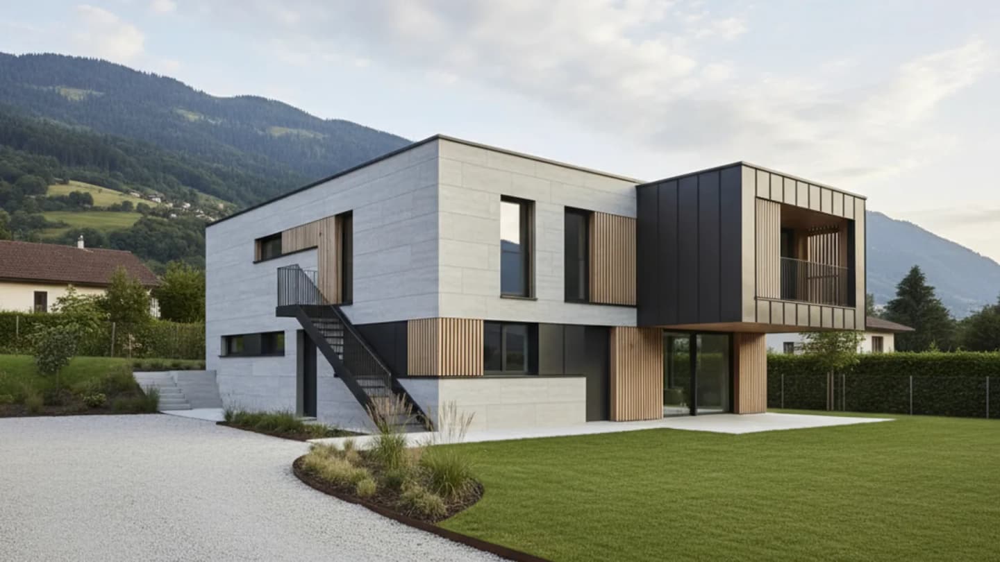 Rénovation et extension moderne dans le Genevois Saint-Julien près de Genève